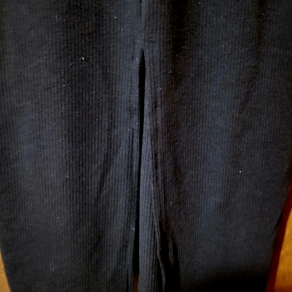 Kylie Paige Black Turtleneck Maxi Jersey Dress Slit In Back Size Small - Picture 3 of 5